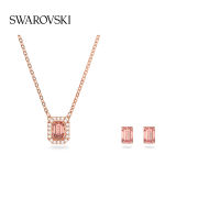 สวารอฟสกี้ Millenia Sugar Cube รูปร่างชุดสร้อยคอต่างหูสำหรับผู้หญิง Swarovski Millenia Sugar Cube Shape Set Womens Necklace Stud Earrings