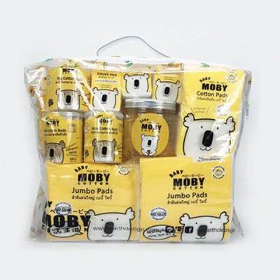 เบบี้ โมบี้ เซ็ตกระเป๋าสำลีสำหรับเด็กแรกเกิด - Baby Moby Newborn Essentials Gift Bag