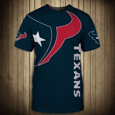 2023 Houston mens fashion 3d Texans t-shirt Geometric graffiti bull head print casual tops