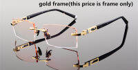 frameless eyeglass frames gold eyeglass frames for men rimless spectacle frames designs Luxury Diamond Cutting Lenses myopia