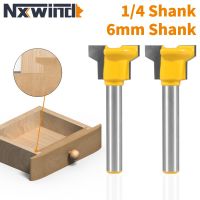 NXWIND 1PC 6MM 6.35MM Shank Drawer Lock Bit Router Bit เครื่องตัดมิลลิ่งงานไม้สําหรับไม้ Bit Face Mill