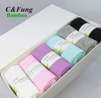 C&amp;Fung brand Women bamboo socks sock gift box high quality Bamboo fiber sokken business Casual dress socks for woman 6pairs