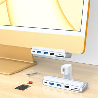 6 in 1 Type C USB C Hub TF SD Card Reader for iMac Suface Pro 7 Hub Docking Station USB C for Laptops Support SD TF Card