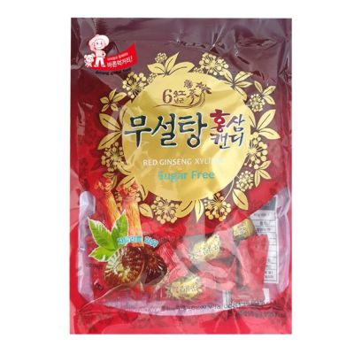 ลูกอมโสมเกาหลี สูตรไม่มีน้ำตาล red ginseng xylitol sugar free 250g