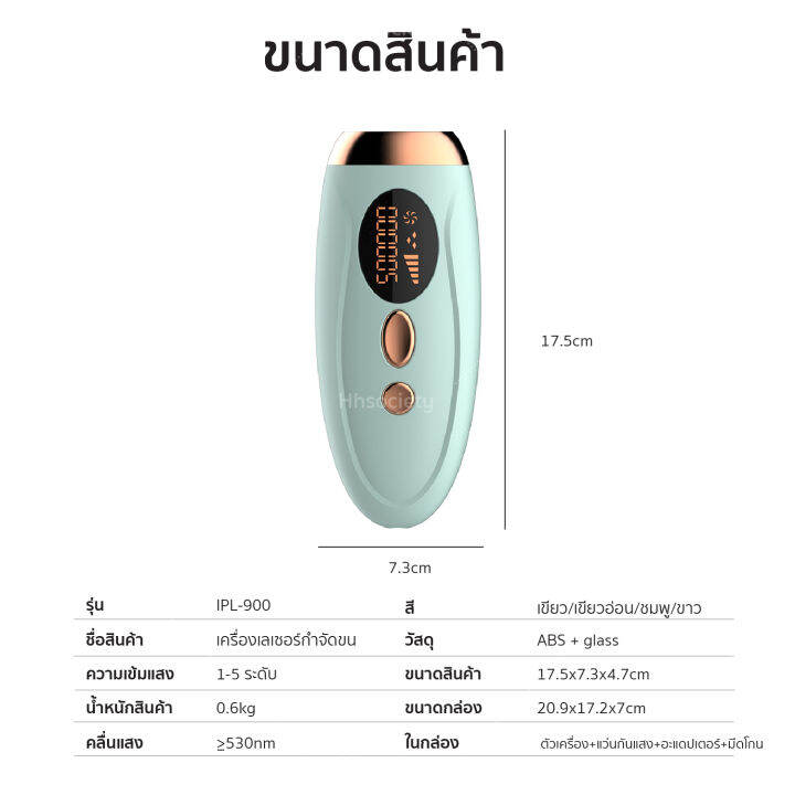 hhsociety-เครื่องกำจัดขน-999-999-shot-เลเซอร์ขน-เครื่องเลเซอร์ขน-รุ่น-900