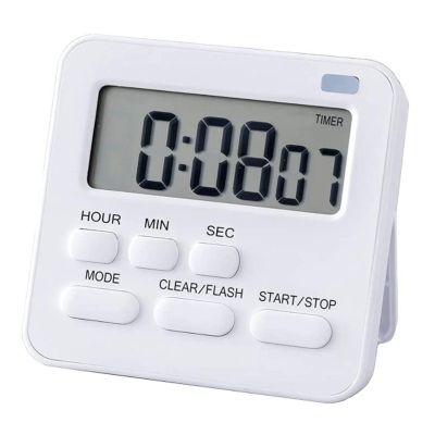 Kitchen Timer,Egg Timer with Clock,Digital Timer Stopwatch with LCD Loud Alarm for Cooking,Baking, Sports,Learning,Etc