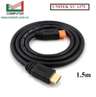Cable HDMI 1.5m UNITEK YC 137U Dây tròn trơn, hàng cao cấp thumbnail