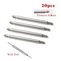 “：{ 20Pcs Watch Band Pins 1.8/1.5Mm Diameter Full Stainless Steel Watch Spring Bars 10/15/16/18/20/21/22/23/24/26Mm Watch Repair Kit