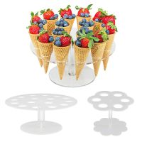 【hot】 Transparent Cone Holder Wedding Buffet Food Display Baking Tools ！