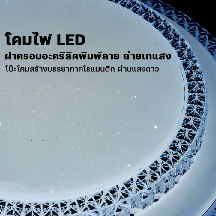 ส่งจากไทย-โคมไฟเพดาน-โคมไฟเพดานโมเดิร์น-โคมไฟเพดาน-led-โคมไฟเพดานสวยๆ-ไฟประดับ-ไฟติดเพดาน-แสงไฟสามสี-ประเภทเค้กคู่