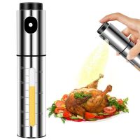 ☫☁ 304 Stainless Steel Oil Spray Bottle Barbecue Kitchen Cooking Grilling Roasting Oil Pot Soy Sauce Seasoning Bottle with Scale