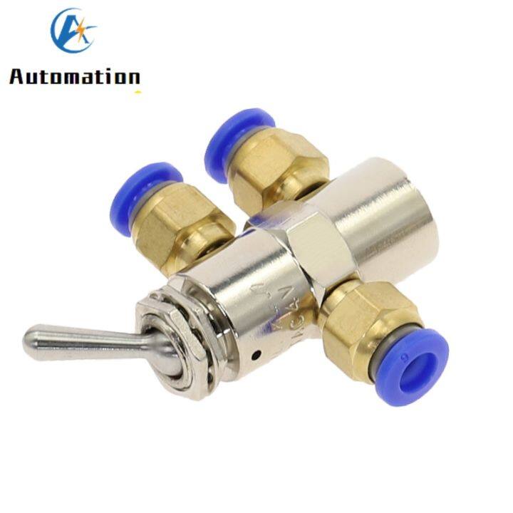 yf-cylindrical-air-pneumatic-mechanical-tac2-4v-exhaust-valve-2-position-5-way-self-locking-toggles-switch-w-fiittings