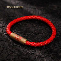 MOONLIGHT Chinese Zodiac Animals Tiger celet Uni Wristband Men Women Red Leather ided celet Couple Jewelry Gifts