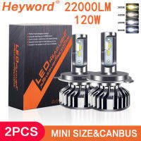 Heyword 22000lm 120วัตต์1860 CSP ชิป3000พัน4300พัน6000พัน8000พันรถยนต์ LED ไฟหน้า H4 H7 H1 LED ไฟหน้า9005 H7ไฟ Led