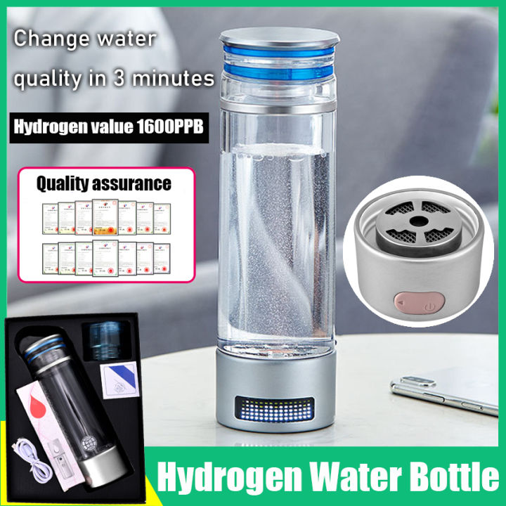 LevelUpWay - Model 2019 - Glass Hydrogen Generator Water Bottle SPE PEM Tech