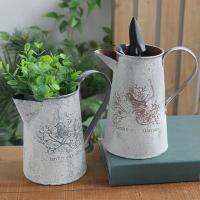 【CW】 Distressed Pastoral style Watering Can Iron Cans Metal Garden Arrangement Gardening