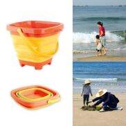 Trẻ Em Di Động xô chơi cát bãi biển đồ chơi cát gập lại được xếp lại được