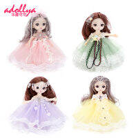 Adollya ตุ๊กตา BJD 112 18ซม. สำหรับงานแต่งงานเจ้าหญิง13ข้อต่อที่สามารถเคลื่อนย้ายได้ Mainan untuk ลูกบอลเด็กสาวหมุนได้ติดกัน Kanak-Krismas