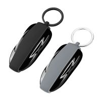 For Tesla Model 3 X S Y Car Key Fob Case Silicone Band Cover Accessories Full Half Coverage Key Fob Holder Metal Keychain