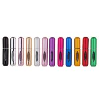 Refillable Mini Perfume Bottle Portable Aluminum Atomizer Refill Perfume Spray Bottle Cosmetic Container For Travel Travel Size Bottles Containers Tra