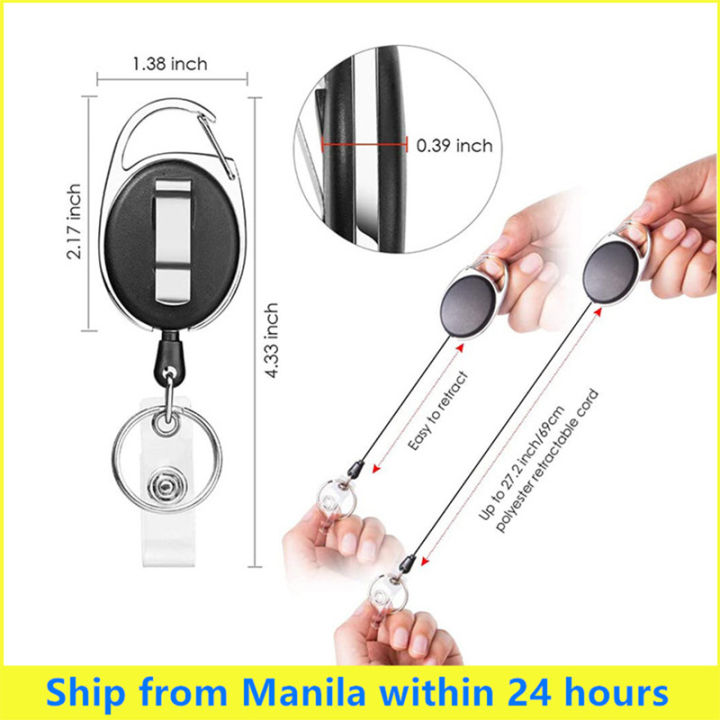 65CM Wire Rope Telescopic Burglar Chain Key Holder Return Retractable ...