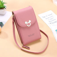 Leather Mobile Phone Pocket Women Crossbody Bags with Zipper Female Coin Purse Long Wallet Multi Purpose Money Bag bolso mujer