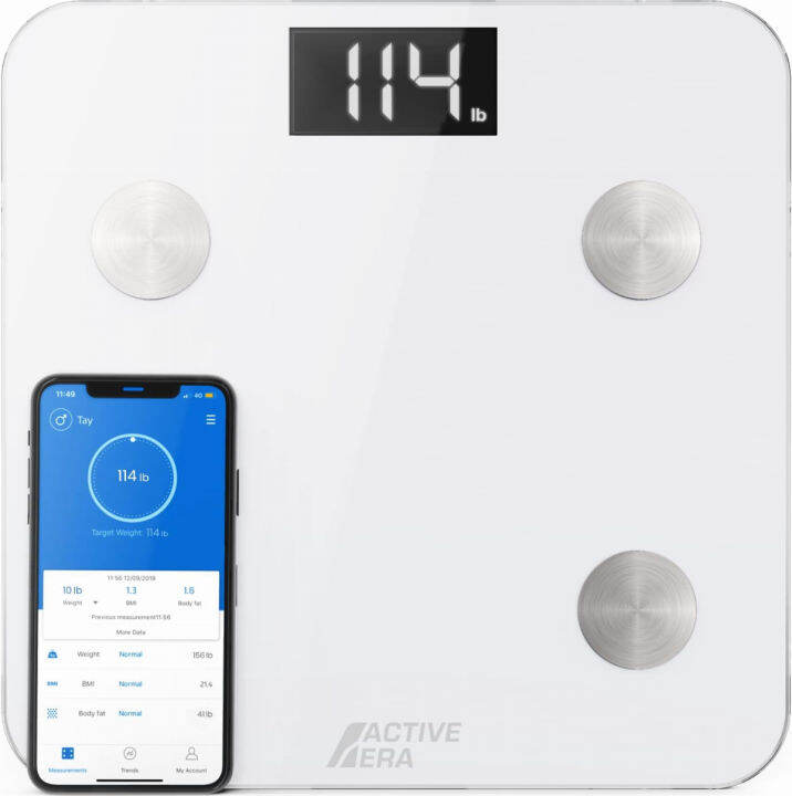 Active Era Digital Bathroom Bluetooth Scales Weight and Body Fat Fit
