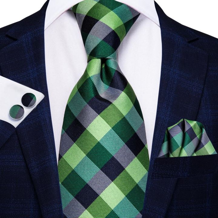 luxury-silver-blue-plaid-gift-tie-for-men-silk-wedding-tie-handky-cufflinks-set-fashion-designbusiness-party-hi-tie-dropshipping