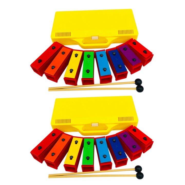 2 set 8 Notes Chromatic Xylophone Glockenspiel Resonator Bells with
