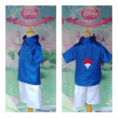 Satin Uchiha Sasuke Cosplay Costume Set for Kids Boy