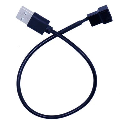 【ยืดหยุ่น】3pin หรือ4pin Fan To Usb Adapter Cables 4 Pin Computer Pc Fan Power Cable Connector Adapter 5V 30Cm Connect