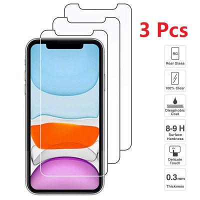 3PCS Tempered Glass For iPhone 12 Mini 11 Pro X Xs Max Xr SE 2020 Screen Protector