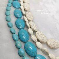 50ชิ้น/ล็อต6/8/10 Mm Wavy Rock Howlite Turquoises รอบหลวม Spacer ลูกปัด,Wave รูปร่าง,กำไล DIY สร้อยคอ