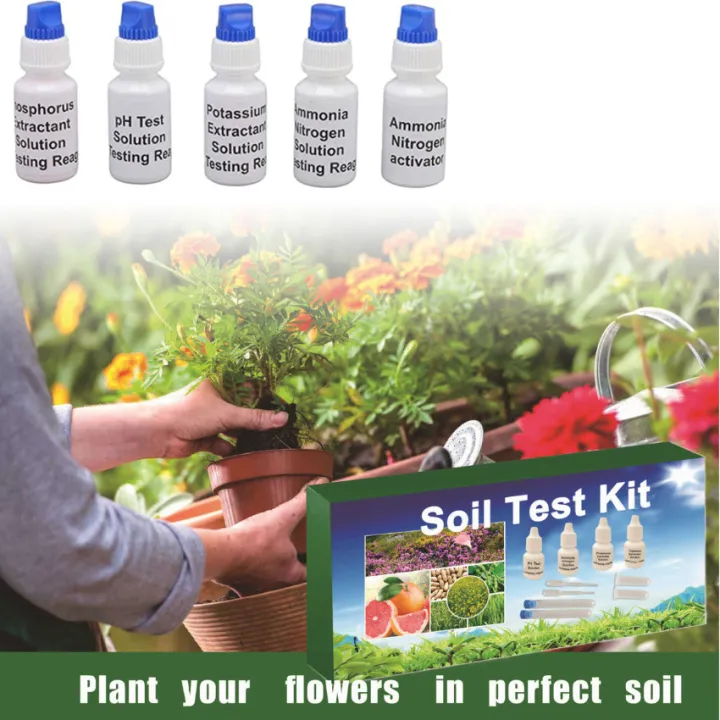 Soil PH Test Solution PhosphorusSoil Test, 5 Bottles Liquid Solution PH
