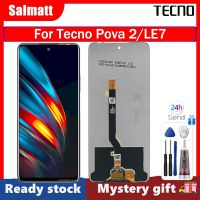 Salmatt หน้าจอเดิมสำหรับ Tecno Pova 2/LE7สัมผัสหน้าจอ LCD หน้าจอดิจิตอลแทนการประกอบสำหรับ Tecno Pova 2/LE7