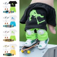 【jw】❏ Set Small Skateboard With Pants Shoes Rubber Knee