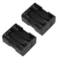 2X Double Side Spring 6 x 1.5 V AA Battery Holder Case Box Black