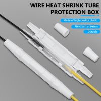 10pcs Drop Cable Protection Box Optical Fiber Protection Box Small Round Tube Heat Shrink Tubing to Protect Fiber Splice Tray Cable Management