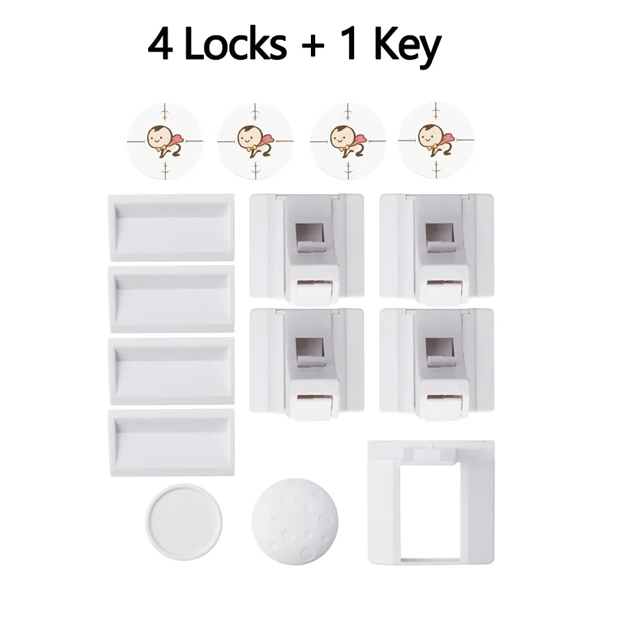 Child & Baby Safety Proof Magnetic Cupboard Locks, 4locks & 1 Keys, Easy  Install In Seconds, Baby Safety Locks For Cabinets And Drawers, No Screws Or