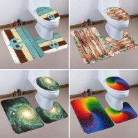 [COD] Cross-border new floor mat and style toilet three-piece non-slip water-absorbing creative plank