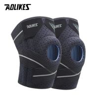 AOLIKES 2Pcs Sport Knee Pads Cycling Knee Brace Compression Orthosis Spring Support Knee Protector Gym Arthritis Work Knee Guard