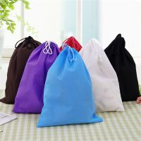 Waterproof Reusable Non-woven Portable Tote Drawstring Storage Bag Laundry Shoe Underwear Organizer Pouch Folding Shopping Bag
