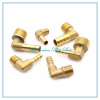 Hose Barb OD 6-19mm 90 Degree Male Thread 1/8 1/4 3/8 1/2 Elbow Brass Barbed Fitting Coupler Connector Adapter Copper