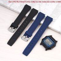 Band for F-91W 18mm Silicone F-84 F-105 F-108 F-A158 F-168 AE1200 AE1300 Watchstrap Thin