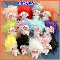 HESONG 10ซม. ค่ะ ของเล่นตุ๊กตาขนาดเล็ก พร้อมพวงกุญแจแหวน ผมยาวทรงยาว ตุ๊กตาฝ่ามือฟันหายไป คาวาอิ ฟันไม่มีฟัน ตุ๊กตาผ้าฝ้ายผ้าพลัฌ สาวๆ