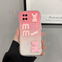 เคส LIFEBELLE สำหรับ OPPO A54 4G เคส3D แฟชั่นสุดสร้างสรรค์เคสโทนสีอ่อนหมีสาวน่ารักเคสคู่รักซิลิโคนกันกระแทกฝาครอบด้านหลังสไตล์ Ins