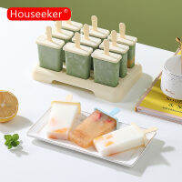 Houseeker แม่พิมพ์ทำไอศกรีมแบบคลาสสิก,เครื่องทำไอศครีมแบบ DIY 9ช่องแม่พิมพ์ถาดน้ำแข็งแช่แข็งแบบฤดูร้อนแม่พิมพ์อมยิ้มเครื่องมือทำไอศกรีมในครัว