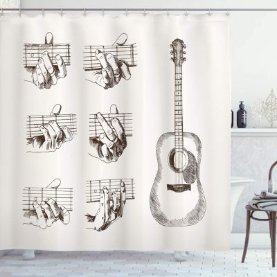 Ambesonne Series Polyester Fabric Shower Curtain Set