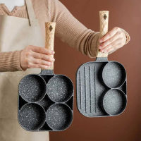 24 hole Frying Pot Pan Thickened Omelet Pan Non-Stick Egg Pancake Steak Pan Cooking Egg Ham Pans Breakfast Maker Cookware