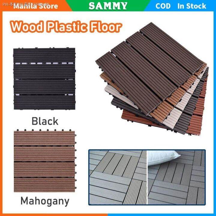 30x30cm Wood Plastic Floor Composite Patio Deck Tiles Interlocking